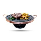 Fondue Para Carne Em Pedra Sabão Chapa Com 23cm Curado