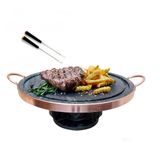 Fondue Para Carnes De Pedra Sabão 23cm + 2 Garfinhos Curado