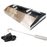 Espalhador Brasa Carvão + Abafador Inox 82cm, Churrasqueiras