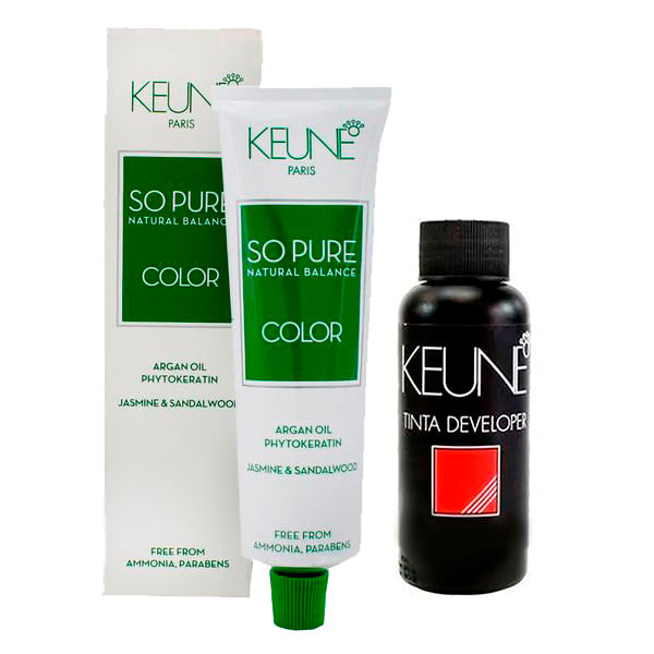 Tinta So Pure Keune 60ml + Ox Cream Dev 6% 20vol 60ml