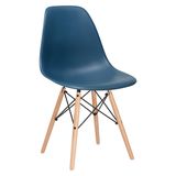 Cadeira Eames Eiffel DSW - Azul petróleo - Madeira clara