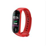 Pulseira Inteligente Smartband M3 Monitor Cardíaco Relógio Vermelha