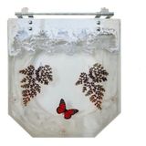 Tampa De Vaso Acrílico Decorada Atrium Branco Vaso Incepa