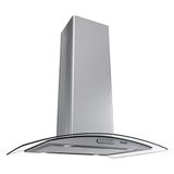 Coifa Ilha 75cm Vidro Curvo Nardelli Inox - 220V