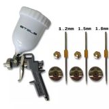 Pistola De Pintura 600 Ml Tipo Gravidade Com Kit De Bocais Stels