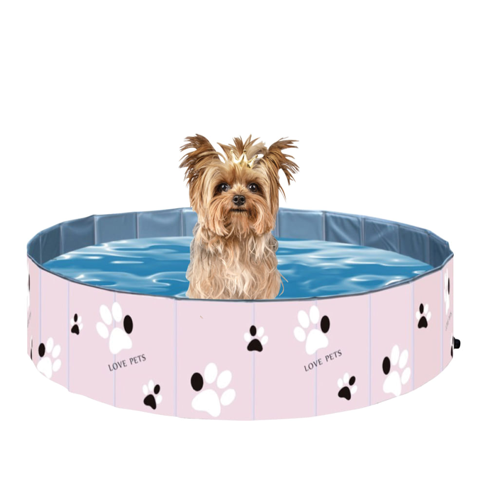 Piscina Para Cachorro Pets Dobrável 60 Cm X 20 Cm Vg+