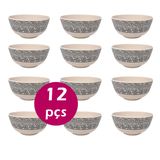 Kit 12un Tigela Bowl Cumbuca Fibra De Bambu 300ml Sopa Caldo