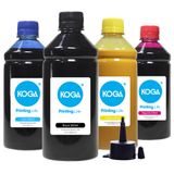 Kit 4 Tintas Sublimáticas para Epson L565 EcoTank CMYK 500ml Koga