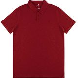 Camiseta Polo Masculina Em Flamê Folha By Hering Vermelho Escuro P