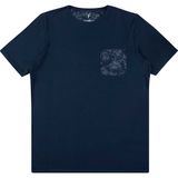Camiseta Mm Masculina Com Bolso Em Meia Malha Folha By Hering Azul Escuro P