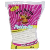 Osso Petiscão Cães Palito Couro 8mm - 1kg - 1 unidade