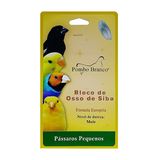 Bloco Pombo Branco Pássaros Osso Siba - Tamanho P