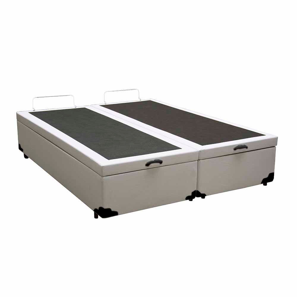 Cama-Box-Bau-Casal-Bipartido-Colchao-Espuma-D33-Light-Ortobom---Box-Sintetico-Branco--64x138x188-