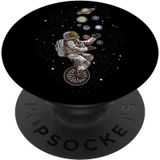 Astronauta Faz Malabarismo Com Planetas Em Um Monociclo - Spaceman Explorer Popsockets Swappable Popgrip