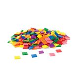 Hand2mind Quadrado De Plástico Com 7 Azulejos De Cor, Contadores De Matemática Para Crianças, Manipuladores Matemáticos Para Contagem, Classificação,