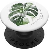 Folha De Janela Monstera Variegata Planta Folha Bonito Popsockets Popgrip Permutável