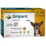 Antipulgas Simparic 5 mg para cães 1,3 a 2,5 kg - Zoetis - 1 unidade