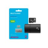 Cartão De Memória Sd E Adaptador Pen Drive Multilaser 16gb