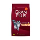 Ração GranPlus Gatos Adultos Castrados Frango e Arroz - 10Kg