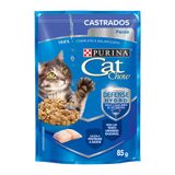 Ração Úmida Nestlé Purina Cat Chow para Gatos Castrados sabor Peixe 85g - 1 unidade