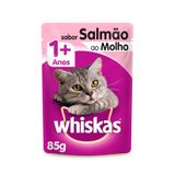 Ração Úmida Whiskas para Gatos Adultos Salmão ao Molho - 85g - 1 unidade