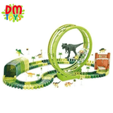 Brinquedo Pista Dinossauro Looping Carro Com Luz 119 Peças