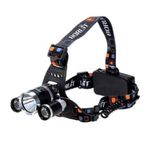 Lanterna De Cabeça Triplo Led Bike Recarregável Profissional Com 3 Leds T6 Cree