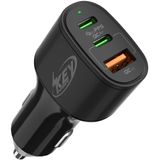 Carregador De Carro Usb C 60w Chave Power Fast Car Charge Tipo C Adaptador De Carregador De Carro - Dual Usb-c E Portas Usb-a Com 30w &amp, 22,5w Com