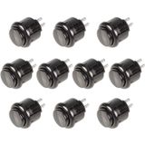 Avisiri 10x Arcade Botões 24mm Botão De Pressão Substituir Switch Para Sanwa Obsf-24 Arcade Joystick Diy Parts Video Games Mame Jamme Black