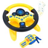 Deao Kids Volante Para Banco Traseiro Pretend Dirigindo Simulado Dirigindo Brinquedo De Volante Com Presentes Leves E Musicais Para Crianças (amarelo