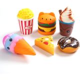 6pcs Slow Rising Squishies Squishy Toys Jumbo Squishies, Hamburger Popcorn Cake Ice Cream Pizza Kawaii Squishy Toys Ou Stress Relief Squeeze Toys Par