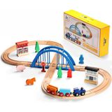 Sainsmart Jr. Conjunto De Trem De Madeira Figura 8 Para Crianças Crianças Com Trilhos De Trem Ponte Se Encaixa Brio, Thomas, Melissa E Doug, Chugging