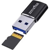 Adaptador De Cartão Usb Micro Sd, Adaptador Leitor De Cartão Usb 3.0 Portátil De Alumínio Ziyuetek Para Pc, Micro Sdhc, Adaptador Leitor De Cartão Mi