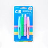 Caneta Marca Texto Cis Lumini Mini Pastel c/04