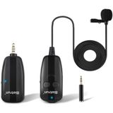 Microfone Lavalier Sem Fio Bietrun Para Iphone/android/camera, Alcance Uhf 65-130ft, Sistema De Microfone De Lapela Sem Fio Portátil Recarregável Par