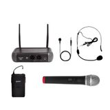 Microfone Sem Fio Bastão Lexsen Lm-258u-kit Com Lapela E Headset