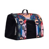 Bolsa De Transporte I Love Pet Floral Marinho Para Cães E Gatos - M