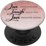 Rose-gold Live Laugh Love Popsockets Popgrip: Aperto Permutável Para Telefones &amp, Tablets