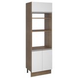 Torre Quente Madesa Glamy 70 cm 3 Portas - Rustic/Branco