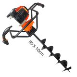 Perfurador De Solo Profissional Vulcan Trent Vps520 Á Gasolina 2 Tempos 52cc 2,5hp Com Broca 80x10cm E Pino Trava Ideal Para O Plantio Na Agricultura