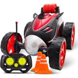 Carro De Controle Remoto Atlasonix Para Meninos - Rc Stunt Car Toy | Carro De Tração 4 Rodas Gira E Vira | Bônus Indoor E Outdoor - 6 Cones De Tráfeg