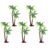 Tinksky 5pcs Coco Plástico Coqueiro Miniatura Planta Pots Bonsai Artesanato Micro Paisagem Diy Decor