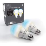 C Por Ge A19 Lâmpadas Led Inteligentes - Lâmpadas Brancas A19 Tunable, 2-pack, Lâmpada Inteligente Funciona Com Alexa E Google Home, Lâmpadas Bluetoo