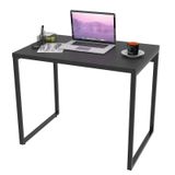 Mesa de Escritório Office 90cm Estilo Industrial Prisma Preto Onix - Mpozenato