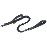 Excelente Elite Spanker Militar Bungee Dog Leash Elastic Leva Corda Com 2 Alça De Controle Acolchoado Para Cães Médios E Pequenos (preto)