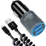 Adaptador Carregador De Carro Rápido Coyza, Compatível Com O Iphone 13/12/11/pro Max/pro/mini/x/xs/xs Max/xr/se 2020/8 Plus/8 Plus/7 Plus/7/6s/6/5/se