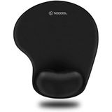 Mouse Pad, Soqool Ergonomic Mouse Pads Com Suporte Confortável De Descanso De Pulso Gel E Pano De Lycra, Base Pu Antiderrapante Para Alívio Fácil Da