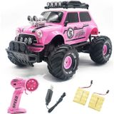 Carro De Controle Remoto Para Meninas, 2.4ghz Pink Rc Cars Para Filha Com Duas Baterias Recarregáveis, Veículo Controlado Por Rádio Para Crianças Cri