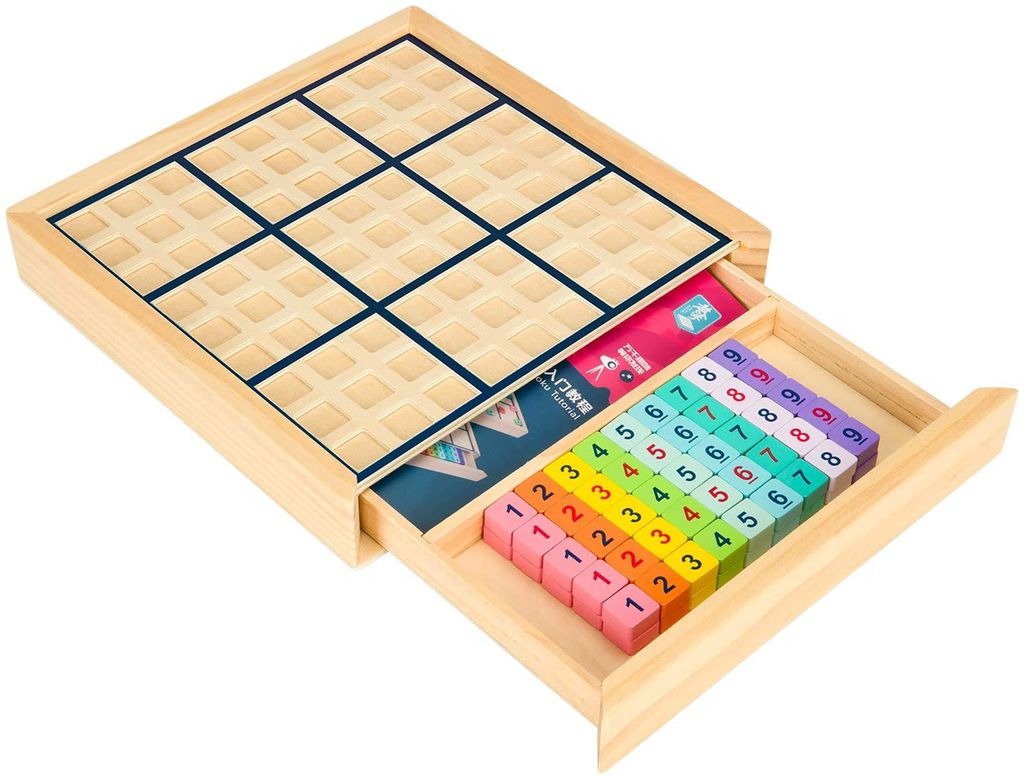 Sudoku De Madeira Colorido - Jogo De Lógica