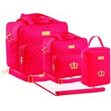 Kit Bolsa Maternidade com Porta Mamadeira e Trocador Pink TP-PK72 PNK